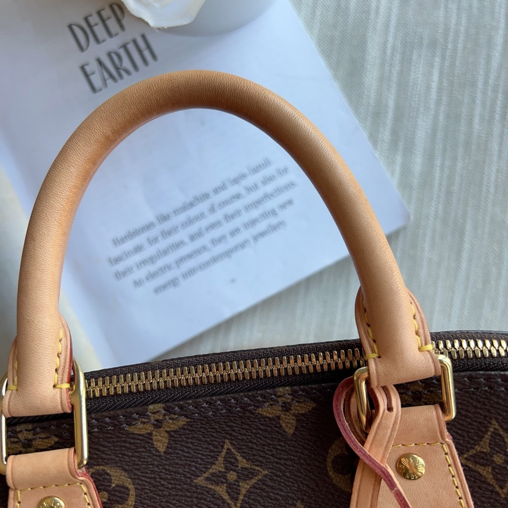 Louis Vuitton Monogram Satchel with Tan Accents - Picture 2 of 7